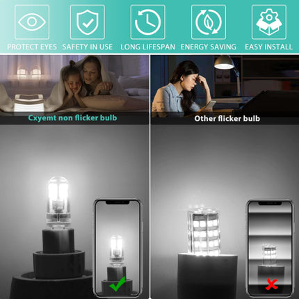 G9 LED bulbs 1.5W equivalent to 20W halogen cool white light 6000K, AC 220-240V, non-dimmable, mini bulb, flicker-free, 10-pack_max.