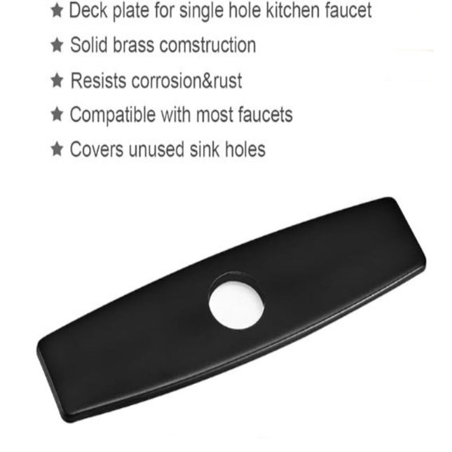 Kitchen Countertop Cover Plate, Matte Black Finish.
