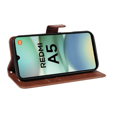 SKALO Xiaomi Redmi A5 4G PU Leather Wallet Case - More Colors_MGF Brown.