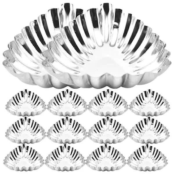 20 pcs stainless steel egg molds, decorative baking molds, muffin molds, kitchen molds.