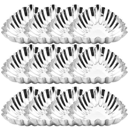 20 pcs stainless steel egg molds, decorative baking molds, muffin molds, kitchen molds.