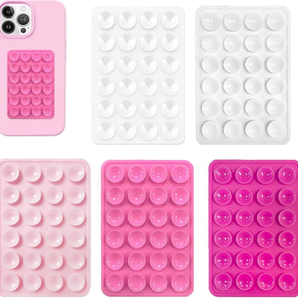 5pcs Silicone Suction Cup Phone Case Mount, Silicone Phone Suction Cup Plate, Non-Slip Suction Cup Phone Mount, Sticky Phone Case for Walls_yux.