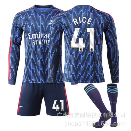 25-26 Arsenal away shirt long sleeve set (with socks) NO.41 RICE 24#.