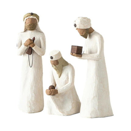 Willow Tree Three Wise Men Nativity Scene Figurines - Sculpted and Hand Painted (26027)-FA6-.