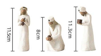 Willow Tree Three Wise Men Nativity Scene Figurines - Sculpted and Hand Painted (26027)-FA6-.