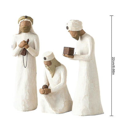 Willow Tree Three Wise Men Nativity Scene Figurines - Sculpted and Hand Painted (26027)-FA6-.