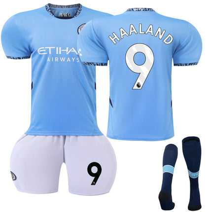 Manchester City Home Football Shirt Kids 2024-2025 No. 9 Haaland 2024-2025 20.