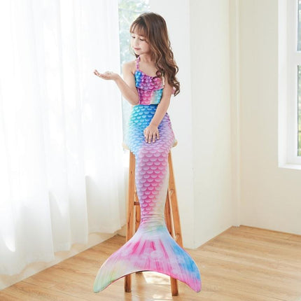 Halloween Deals Mermaid Swimsuit Monofin Mermaid Fins Kids Mermaids Package A (3 pcs Package Pack A (3 pcs) L (7-9 \u00e5r).