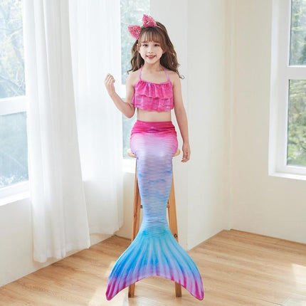 Halloween Deals Mermaid Swimsuit Monofin Mermaid Fins Kids Mermaids Package A (3 pcs Package Pack A (3 pcs) L (7-9 \u00e5r).