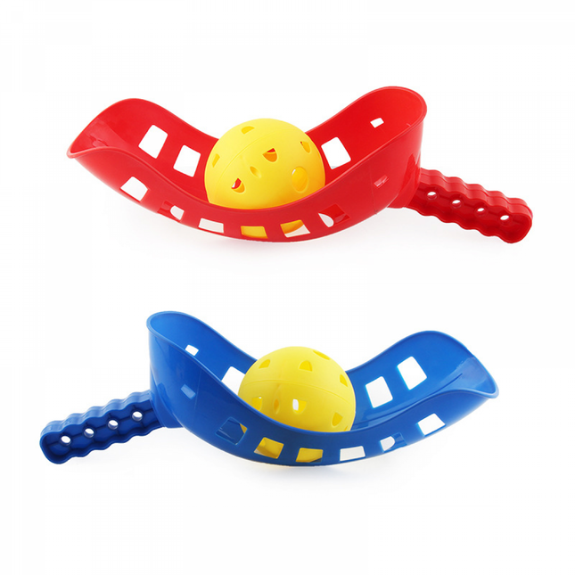 Scoop Ball Toy Set - Outdoor Toys for Kids with Thrower and Balls - Throw and Catch Ball Game, Fun Beach Toys.