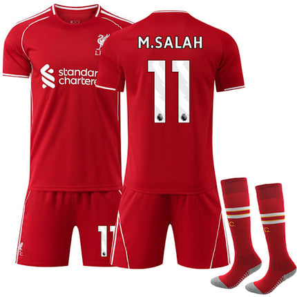 2025-2026 Liverpool Home Kids Football Shirt Kit No. 11 Salah NO.11 adult XS