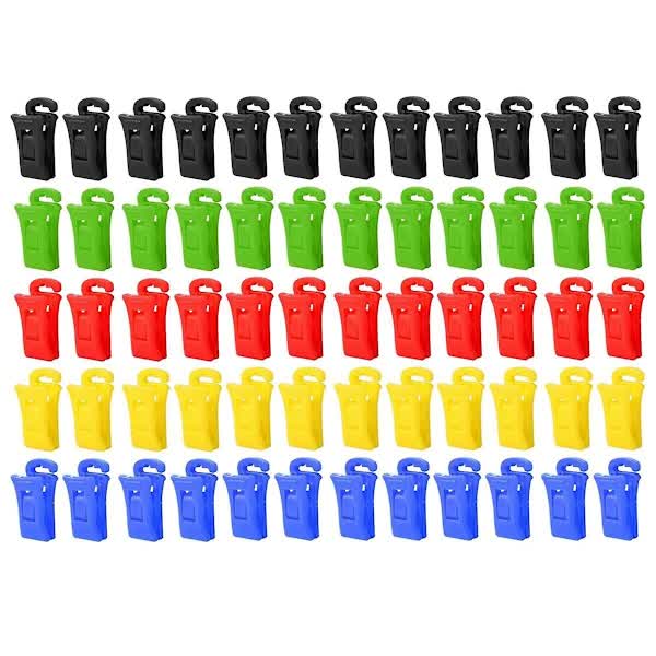 60 sock clips for washing machine and dryer, laundry clips with hooks, sock set.