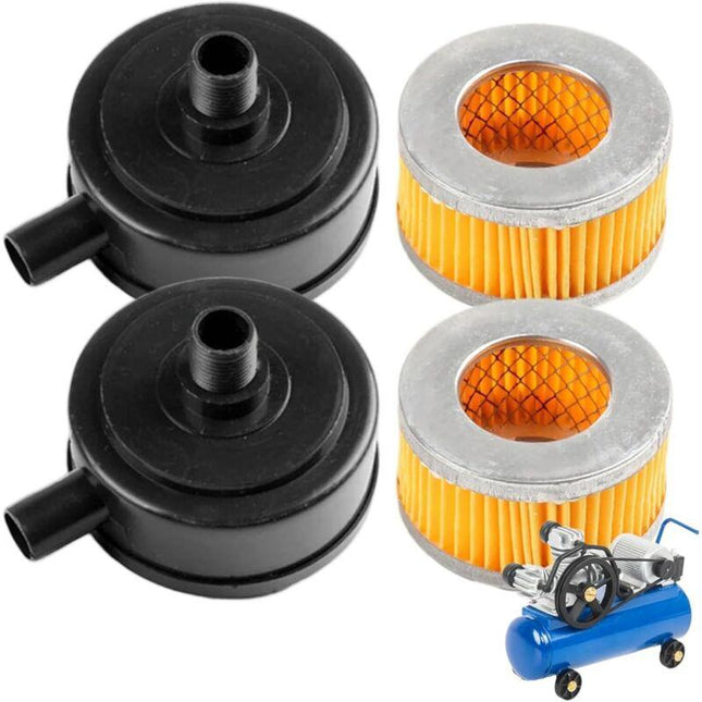 2pcs 20mm thread air compressor filter muffler intake filter with plastic cover, air exchange for compressor and pneumatic tools.