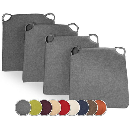 Set of 4 trapezoidal chair cushions, comfortable seat, with inner and outer Velcro. Dimensions: 42 (back) 35 (front) x_tfrf.