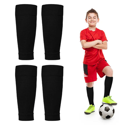 pairs of football socks, soccer socks, shin guards, socks, team socks, socks, fit socks, black, for children's football matches.