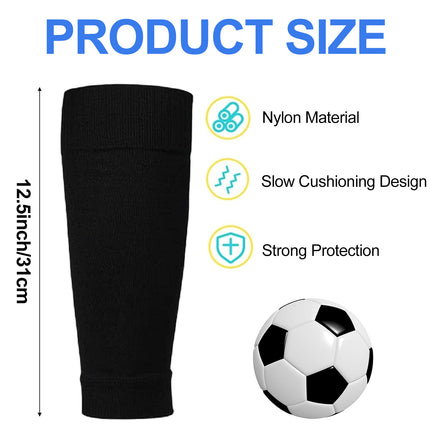 pairs of football socks, soccer socks, shin guards, socks, team socks, socks, fit socks, black, for children's football matches.