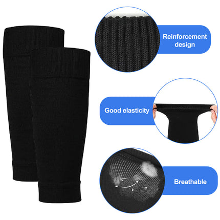 pairs of football socks, soccer socks, shin guards, socks, team socks, socks, fit socks, black, for children's football matches.