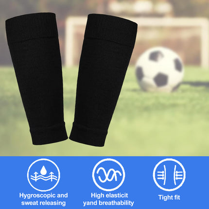 pairs of football socks, soccer socks, shin guards, socks, team socks, socks, fit socks, black, for children's football matches.