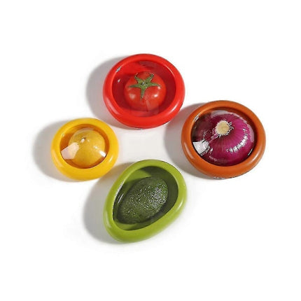 4pcs Pod Compatible with Avocado Lemon Tomato Saver and Storage Reusable Container Food Storage Box As Shown.