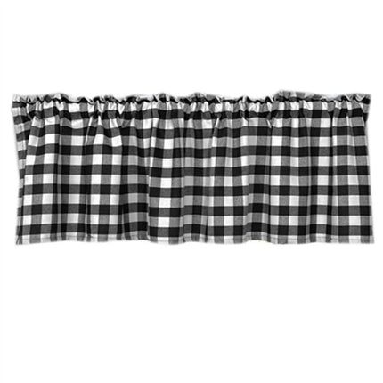 Black & White Checkered Kitchen Curtain, Farmhouse Style, 3-Pack, Window Decoration.
