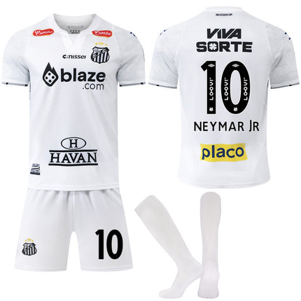 2024-2025 Santos FC Kids Adult Jersey Football Shirt with Socks No.10 Neymar XS