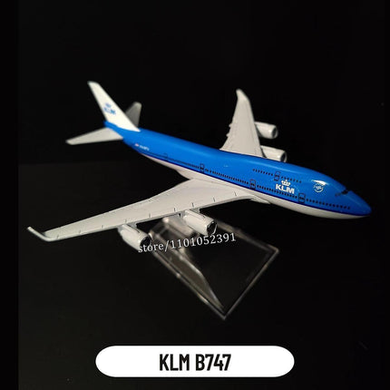 1:400 Scale Metal Airplane Replica DHL Boeing 757 Airplane Diecast Model Airplane Home Office Miniature Toys for Children 97.KLM B747.