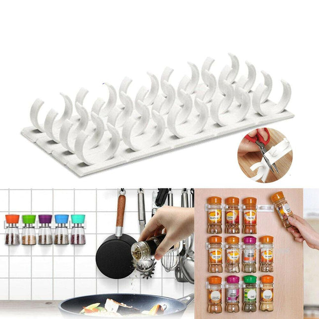 4-pack spice rack for 20 spices White white.