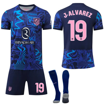 2024-2025 Atletico Madrid Away Kids Adult Football Shirt No.19 J.ALVAREZ 26