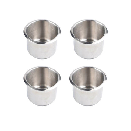 4pcs Universal Marine Boat Cup Holder 68X55mm Stainless Steel Drop-in Drink Holder for Poker Table Sofa_yux.