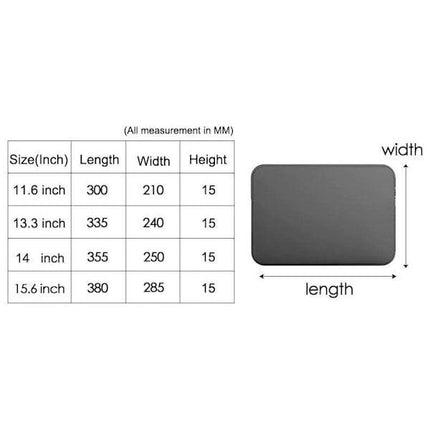 Computer Case / Laptop Case - Select Size Grey Grey 14 inch - Grey Grey 14 inch - Grey Grey_qcx Grey 14 inch - Grey.