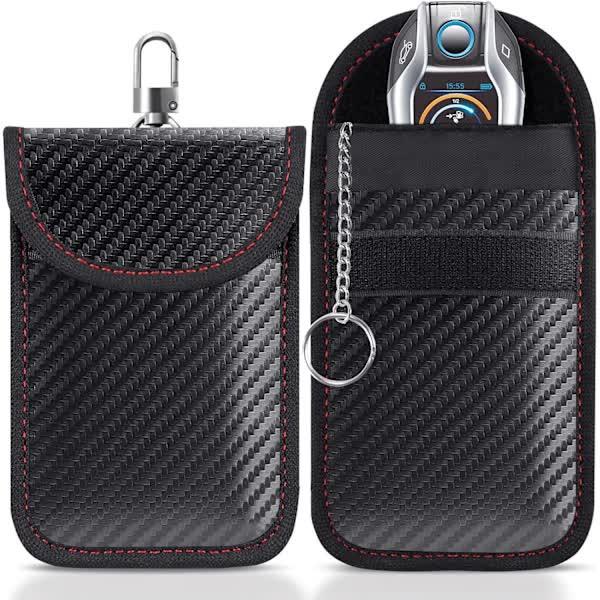 2-Pack Faraday Car Key Case | Signal Blocking Car Key Pocket | Keyless Car Key Case.