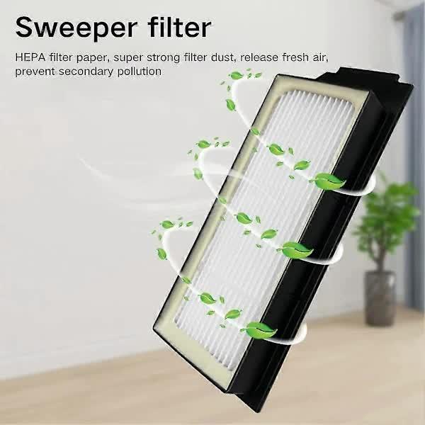 [CA] Replacement Parts for Ecovacs X1 Plus Robot Vacuum Cleaner - Main Brush, HEPA Filter, Mop Cloth, Dust Bag Photo Color.