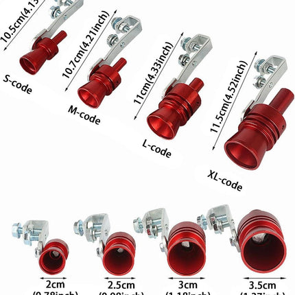 Lightweight Turbo Exhaust Whistle, Car Exhaust Pipe Sound Amplifier XL.