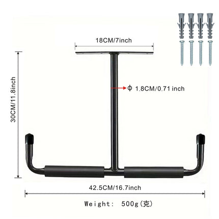 Garage Ceiling Storage Hook Steel, Heavy Duty Storage Rack for Hanging Wood, Bikes, Tools, Timber, Snowboard, Fishing Rods, Sturdy Storage System White.