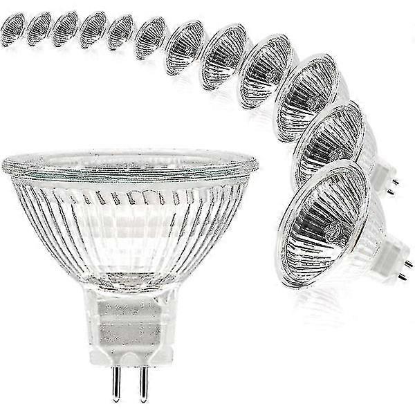 MR16 spotlight bulb 12V 20W GU5.3 dimmable 2-pin halogen bulb warm white light 2700K 12-pack.