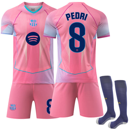 2025-2026 Barcelona Home Special Edition Kids Football Shirt No.8 Pedri No.8 Pedri No.8 Pedri 26