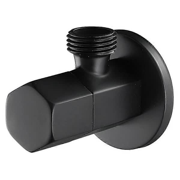 Black Shut-off Valve Angle Faucet Brass Diverter Toilet Valve Shower Nozzle Connector Solid Brass Coupling Faucet Bracket.