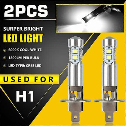 2x H1 LED Headlight Bulbs Conversion Kit High Beam Low Beam Fog Light 100W 6000K.