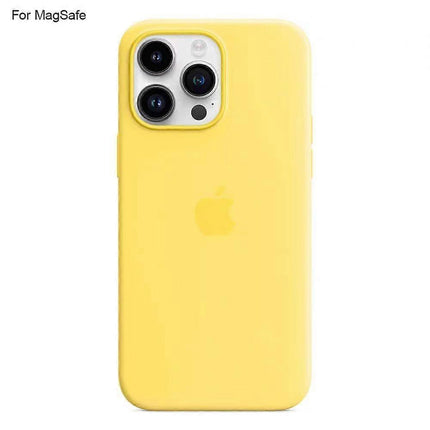 Compatible with iPhone 14 Pro Case Compatible with MagSafe Liquid Silicone Phone Case [Induction Popover]- Perfet Light Yellow_MGF Light yellow.