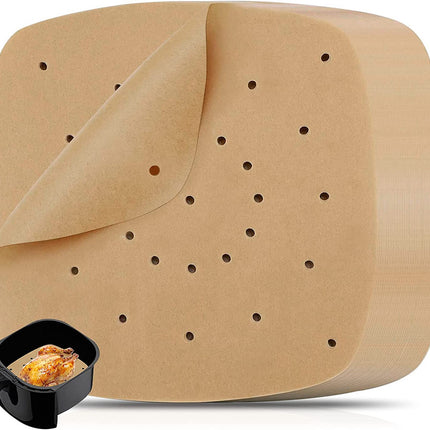 Perforated Baking Paper for Air Fryer, 100-pack, White, 20 cm.