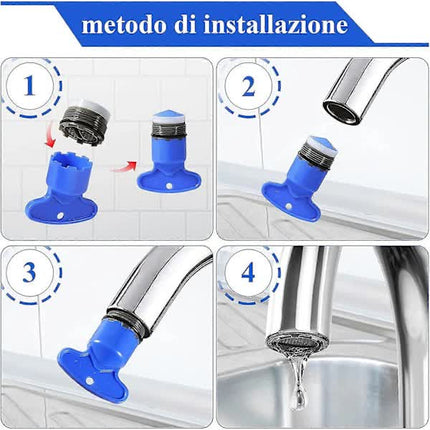 pcs M18.5 Aerator, Kitchen and Bathroom Faucet Aerator, Water Saving Plastic Sink Faucet Aerator With 2 Keys, Blue.