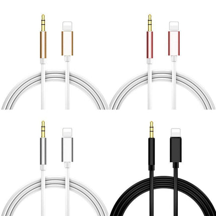 For iPhone Aux Cable Car Aux Cable Apple to 3.5mm Aux Cable - 1m Pink 1m.