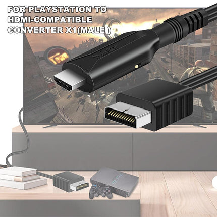 For Playstation 2 PS2 to HDMI Compatible Adapter Cable HD RCA AV Prof Hot O3.