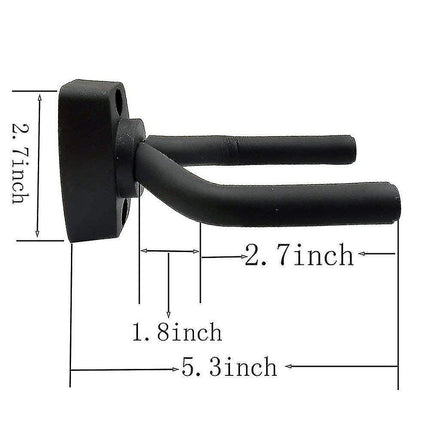 5-pack black guitar hanger wall mount with screws fits guitars.