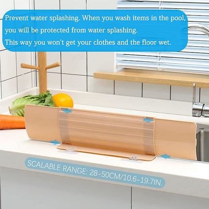 Splash guard for sink with 6 suction cups, splash guard for sink behind tap or sink.