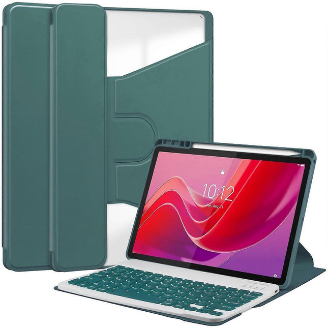 Case for Lenovo Tab M11/Xiaoxin Pad 11 2024 PU+Acrylic Tablet Stand Cover with Bluetooth Keyboard Multicolor Style C Multicolor Style C_max Multicolor Style C.