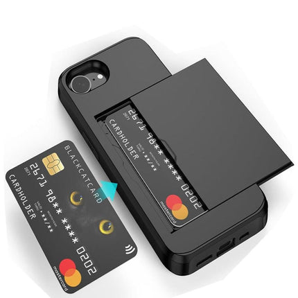iPhone 16E case with card holder Black Black_yux.