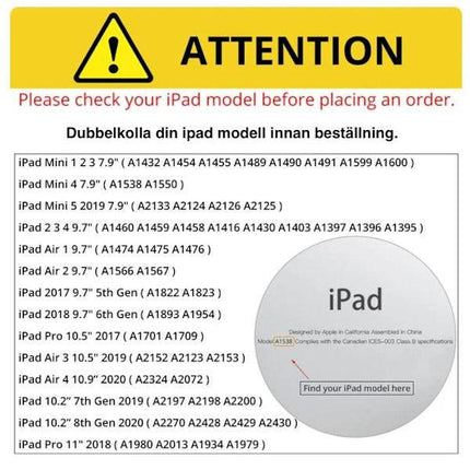 iPad case 10.2 inch for iPad Air 3 & Pro 10.5, protective case in black.