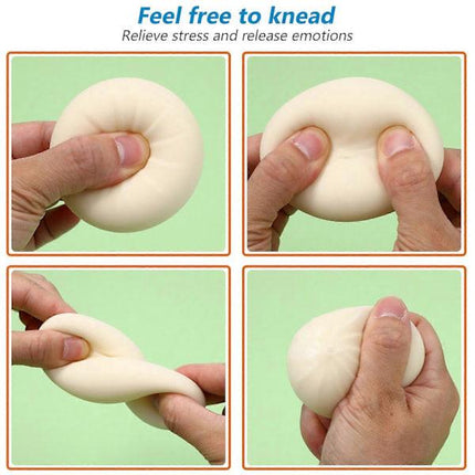 3pcs Dumpling Stress Balls Squeeze Sensory Toys with Steamer Handballs Toys Party Favors.
