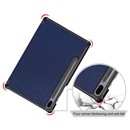 Galaxy Tab S6 Leather Case with Three Flaps.
